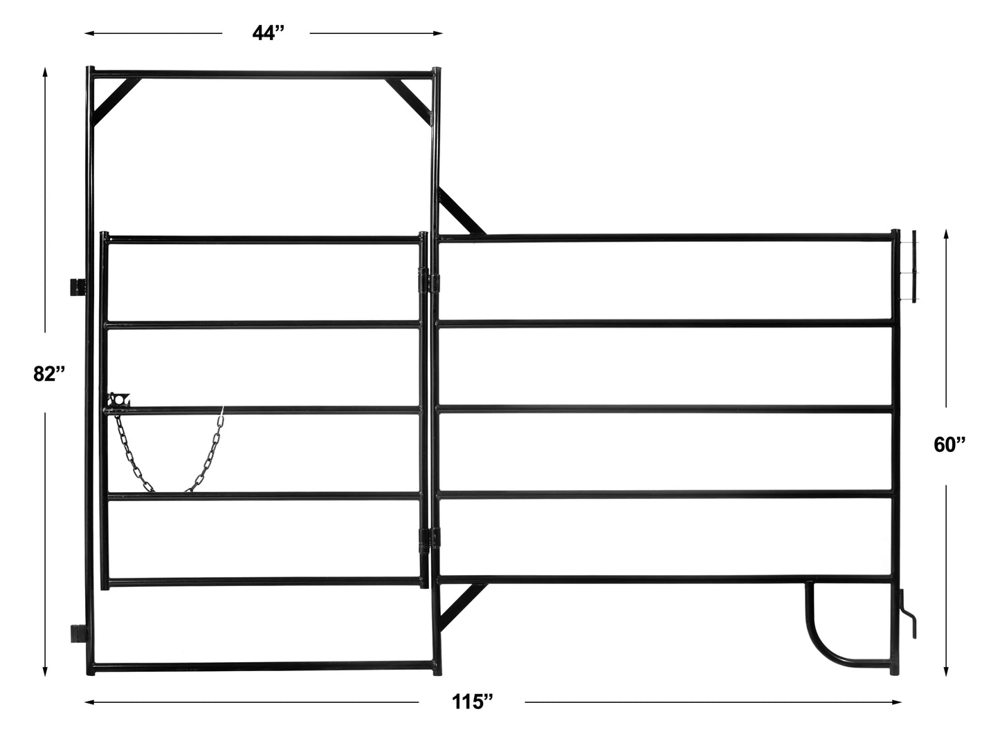 Light Duty Corral Panel with Gate Product No. 2005