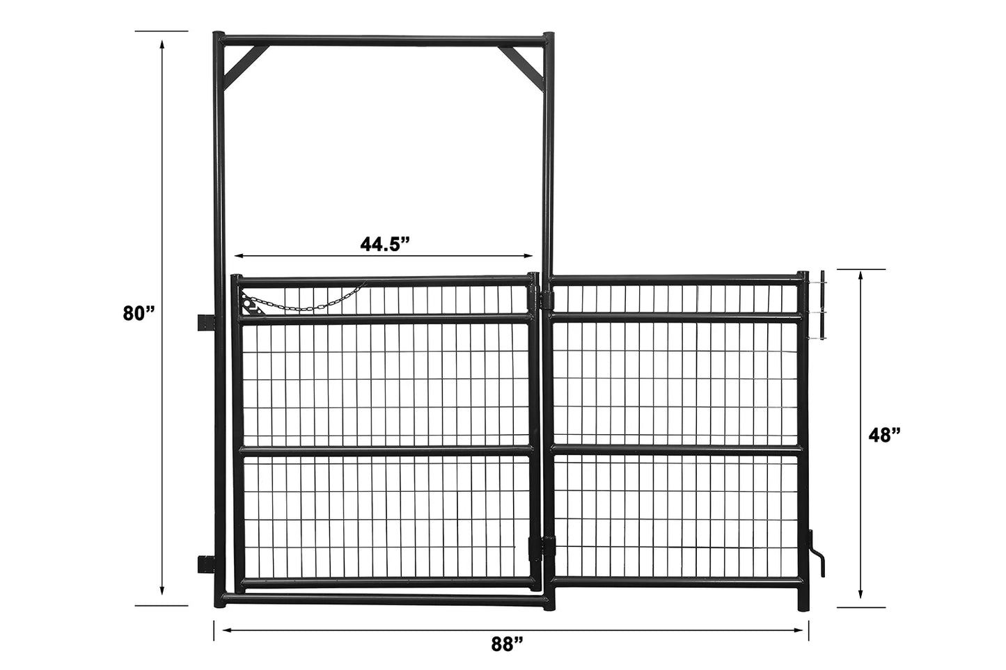 7' 5"x 4' Medium Duty Sheep & Goat Panel with Gate No. 2032