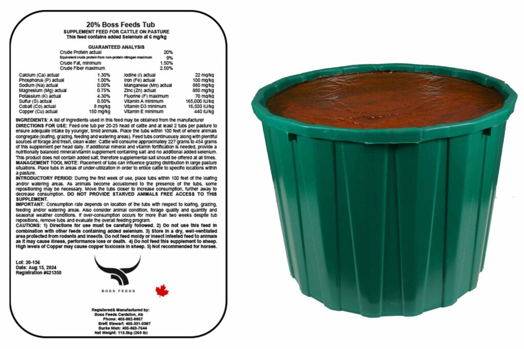Boss Feeds Mineral Tub - 20% Stress