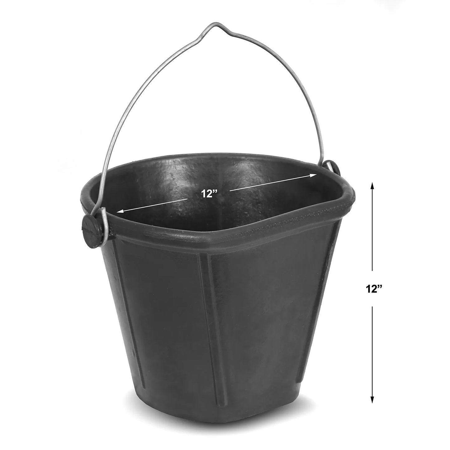 Black Rubber Flex Bucket 5 Gal No.4007