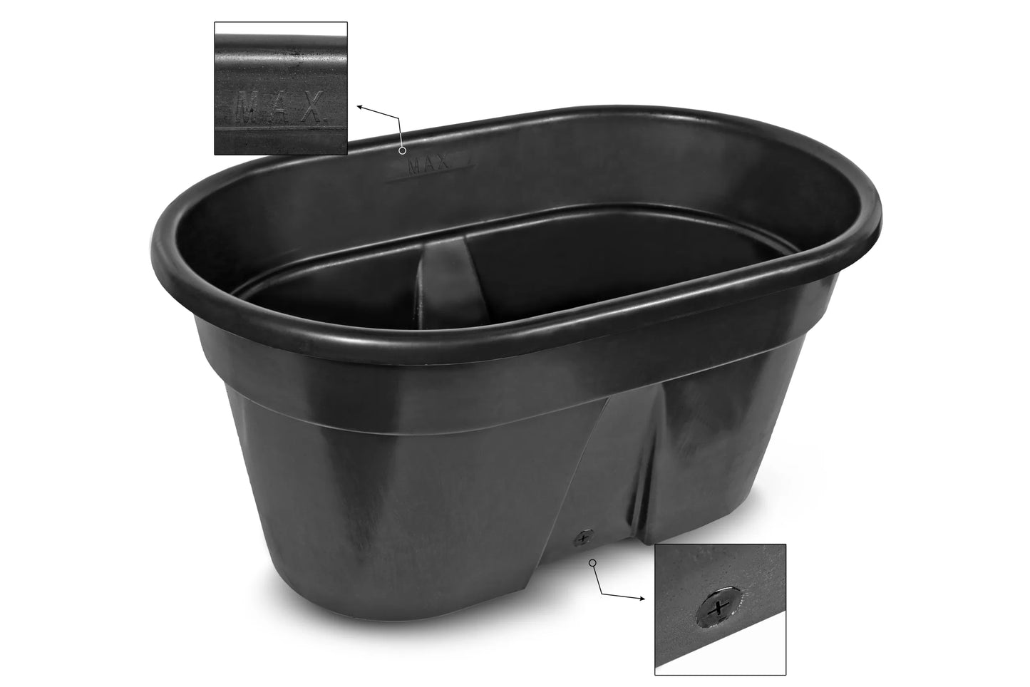Black Plastic Tub 100 gal No. 4010