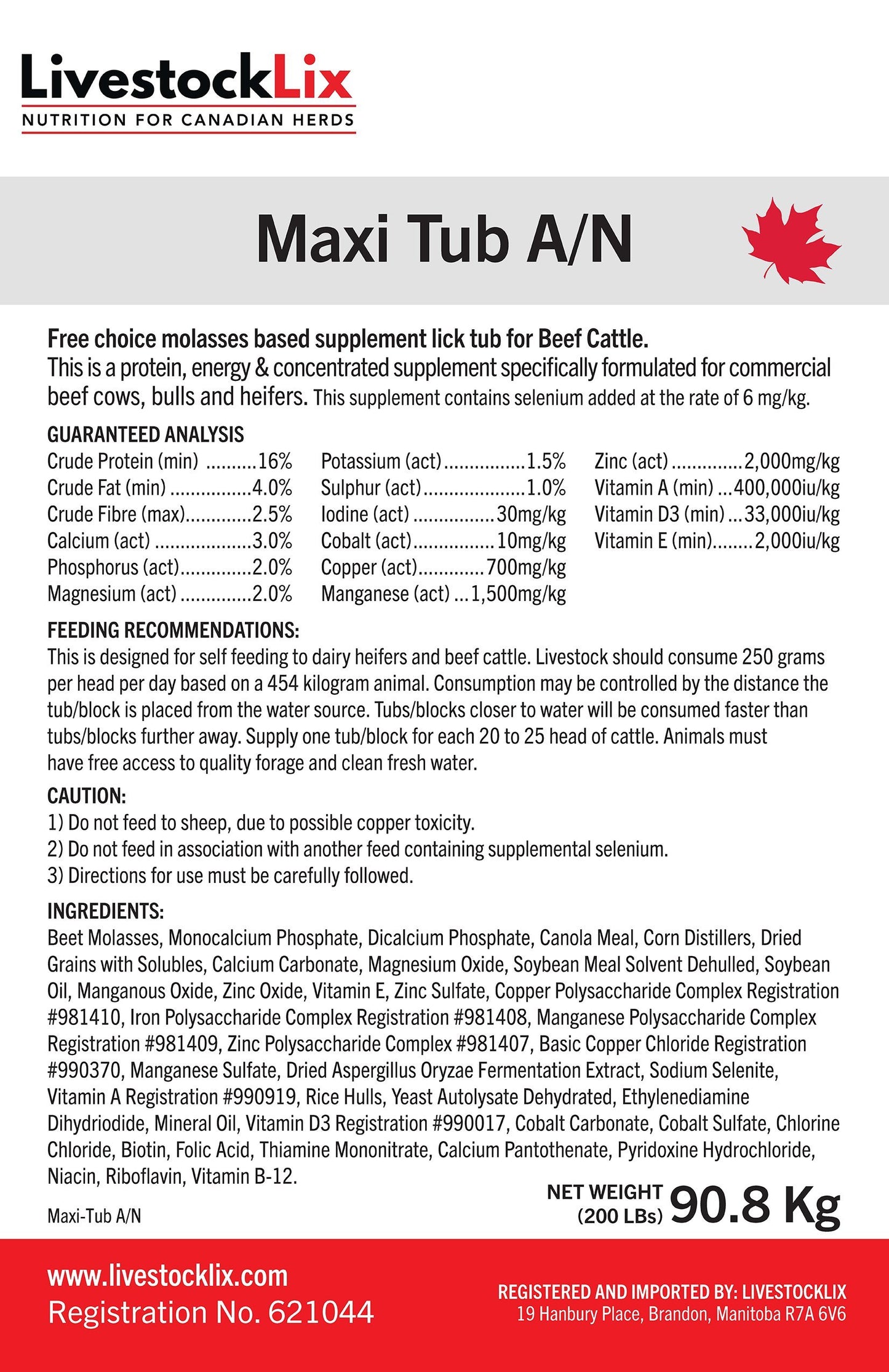 LivestockLix Maxi 16%
