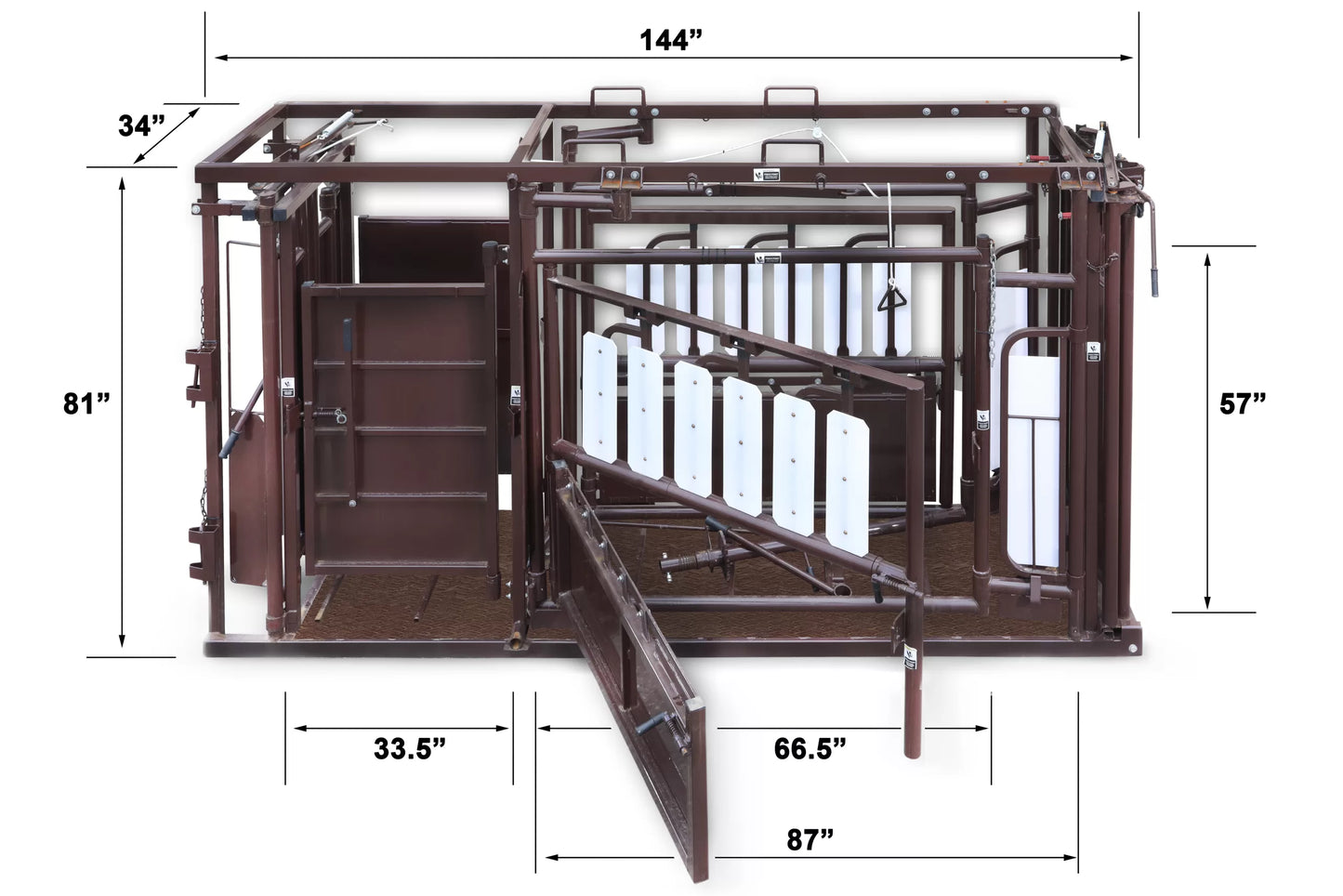 Deluxe Cattle Squeeze W/ Palpation Chamber No.5008