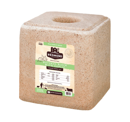 Natural Salt Block with Garlic, 44 LBs